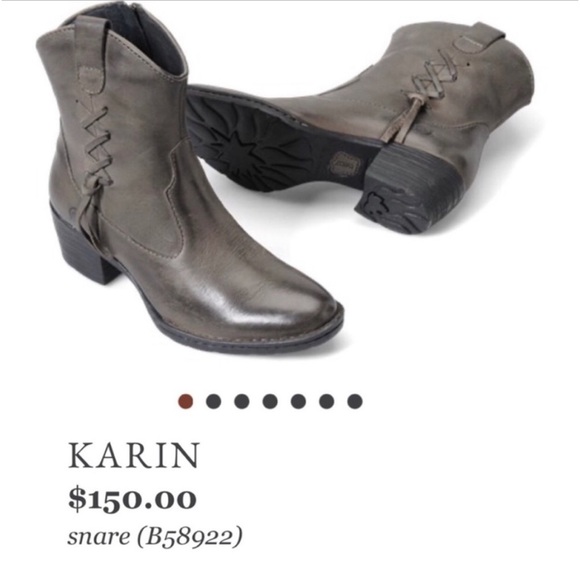 Born “Karin” Boot B58922 Short Western Leather Zip size 7.5 - Picture 4 of 4